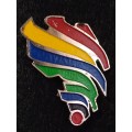 Multi Colour Africa Pin