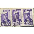 1943 Trio - South Africa/Suid Afrika - 2D - War Effort