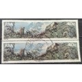1988 - RSA - Postmark Hamburg - Pair 40c - The 150th Anniversary of Great Trek