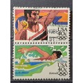 1983 - USA - 40c + 40c - Airmail -  Olympics 1984