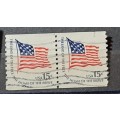 1978 -  Pair - USA - 15c - Flags