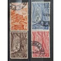 1947 - French Equatorial Africa  - 1F, 2F, 3F, 4F - Local Motives