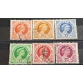 1954 - Rhodesia & Nyasaland (Zimbabwe) - ½, 2½, 1, 2, 3, 6 - Queen Elizabeth