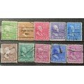 1938-1939 - USA - 1, 1½, 2, 3, 5, 7, 20, 25, 30, 50 - Presidential Issue