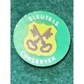 Pin: Vintage Dutch Advertising  - `Sleutels Conserven` -  Green