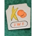 Pin: Vintage Dutch Advertising  - ` J W F`  -  Banana & Oranges