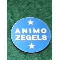 Pin: Vintage Dutch Advertising  - `Animo Zegels` -  Blue