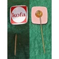Pin: Vintage Dutch Advertising  - `Kofa` - red