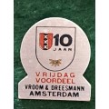 Pin: Vintage Dutch Advertising  - `10 Jaar Vrijdag Voordeel Vroom & Dreesmann Amstelveen  `  -  Blue