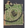 1904-1910 - UK - Perf: 14/15  - Half Penny - Perfin - King Edward VII Revenue