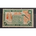 1949 - Cook Islands -  Unused - 1 - Captain James Cook - Postage and Revenue