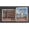 1968 - Zambia - 1n + 2n - Lusaka Cathedral + Baobab Tree