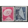 1975 - Deutche Bundespost - 50 + 500 - Erdefunkstelle + Radioteleskop