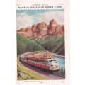 Railway Engines of Other Lands - Trains - Set of 4 Pictures from a Children`s Encyclopedia