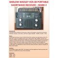 BARLOW WADLEY XCR-30 PORTABLE SHORTWAVE RECEIVER  MARK 2
