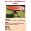 ANTIQUE VICTORIAN OVAL TABLE