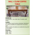 BALL + CLAW COFFEE TABLE