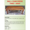 BALL + CLAW COFFEE TABLE  KIAAT