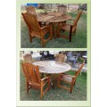 WOODEN PATIO SET  4 SEATER