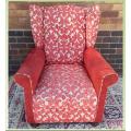 ANTIQUE WINGBACK ROCKING CHAIR