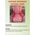 ANTIQUE WINGBACK ROCKING CHAIR
