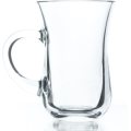 6 Piece Elegant Clear Turkish Glass Tea and Coffee Mug Set