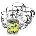6 Piece Clear Toughened Glass Mug Set