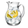Clear Stylish Glass Beverage Pitcher for Sangria, Lemonade, Iced Tea, Cocktails and More