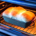 Colorful Non-stick Coating Carbon Steel Rectangular Medium Loaf Bread Baking Pan - 25x14cm
