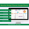 Monthly Budget Planner with Instruction and Transaction Tabs Google Sheets Template