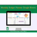 Monthly Budget Planner with Instruction and Transaction Tabs Google Sheets Template