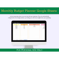 Google Sheets Template - Monthly Budget Planner with Instruction and Transaction Tabs