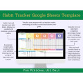 Habit Tracker with Instruction and Months Tabs - Google Sheets Template