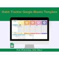 Habit Tracker with Instruction and Months Tabs - Google Sheets Template