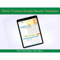 Google Sheets Template - Habit Tracker with Instruction and Months Tabs