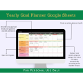 Yearly Goal Planner Spreadsheet - Google Sheets Template