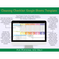 Cleaning Checklist with Instruction Tab - Google Sheets Template