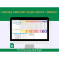 Cleaning Checklist Spreadsheet - Google Sheets Template
