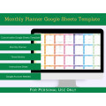 Monthly Planner with Instruction Tab - Google Sheets Template