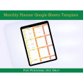 Monthly Planner Spreadsheet - Google Sheets Template