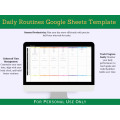 Google Sheets Template - Daily Routines with Start Here Tab