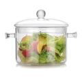 Clear Borosilicate Glass Cooking Pots with Lid (1900ml)