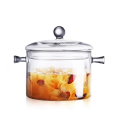 1350ml Clear Borosilicate Glass Cooking Pots with Lid