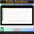 Google Sheets Template - Daily Routines with Start Here Tab