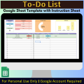Google Sheets Template - To-Do List with Subtasks and Instruction Tab