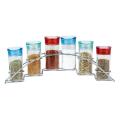Set of 7 Spice Containers and Spice Rack for Kitchen Organizer