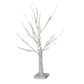 Indoor Outdoor Lit Birch Tree with Ice White LEDs for Decorations
