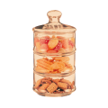 3-Tier Stacking Glass Candy Jar (Rose Gold)