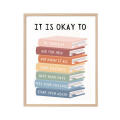 A2-Size Motivational Wall Art Decor with Light Brown Wooden Frame for Office, Home, and Classroom