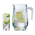 7 Piece Glass Pitcher Drinking Set - Includes 1 Pitcher (1.5L ) and 6 Glass Tumblers (250cm)